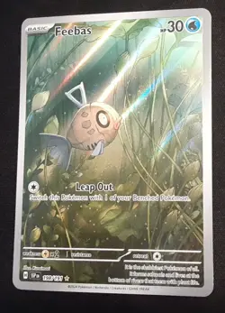 Feebas 198/191 Sv08: Surging Sparks Holo Illustration Rare Pokemon TCG NM - Image 1