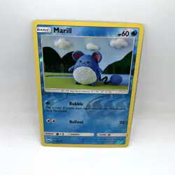 Marill 34/147 Common Burning Shadows Pokemon Reverse Holo - Image 1