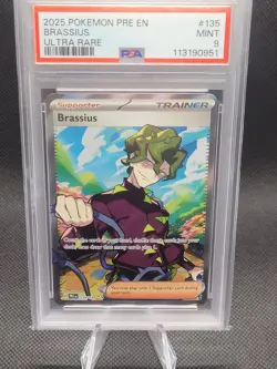 Pokemon Brassius PSA 9 Sv: Prismatic Evolutions 135/131 Ultra Rare Holo EN - Image 1