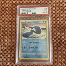 2023 POKEMON SWORD & SHIELD CROWN ZENITH #036 KYOGRE-HOLO PSA 9 - Image 1