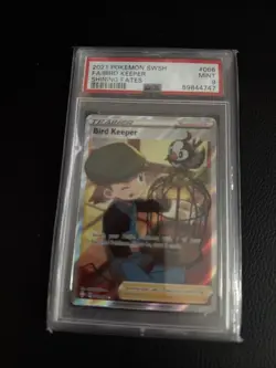 2021 Pokemon SWSH Shining Fates, #066, Trainer, FA/Bird Keeper PSA 9, Mint - Image 1