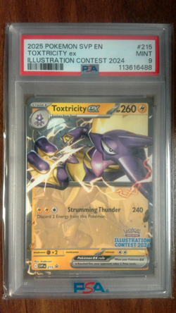 PSA 9 Toxtricity EX #215 Pokemon Illustration Contest 2024 Promo - Image 1