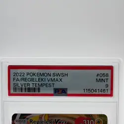 PSA 9 MINT Regieleki VMAX 058/195 Silver Tempest FA Ultra Rare Holo Pokemon - Image 3