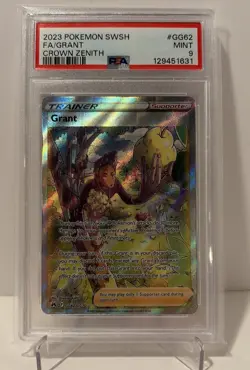 2023 POKEMON SWORD & SHIELD CROWN ZENITH #GG62 FULL ART/GRANT - PSA 9 - Image 1
