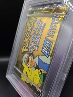 PSA 8 1999 TOPPS POKEMON TV ANIMATION SEALED FOIL PACK SERIES 1 BLUE LOGO - Image 4