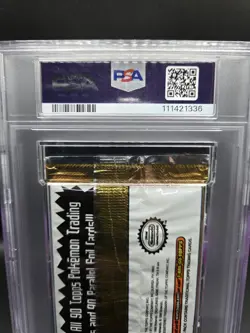 PSA 8 1999 TOPPS POKEMON TV ANIMATION SEALED FOIL PACK SERIES 1 BLUE LOGO - Image 5