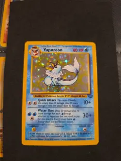 Pokemon TCG Vaporeon Holo Card Jungle Unlimited Edition 12/64 LP Condition - Image 1
