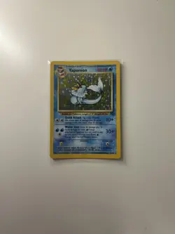 Pokemon TCG Vaporeon Holo Card Jungle Unlimited Edition 12/64 - Image 1
