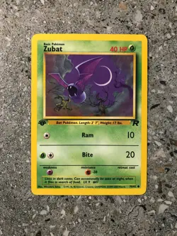 Pokemon TCG Cards 1st Edition Zubat 70/82 Team Rocket LP - Image 1