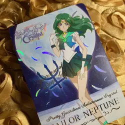 Neptune Sailor Moon CRYSTAL MOON edition Goddess Beauty Anime Foil Girl Card - Image 2