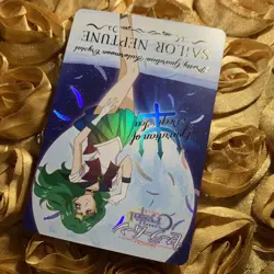 Neptune Sailor Moon CRYSTAL MOON edition Goddess Beauty Anime Foil Girl Card - Image 3