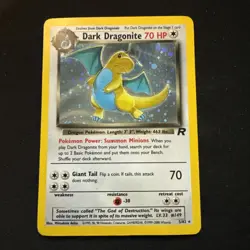 Pokemon Dark Dragonite Holo Rare Card Team Rocket Series 5/82 - Image 1