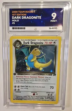 Pokemon Dark Dragonite Holo 1st Edition Team Rocket 5/82, Ace 9, not PSA - Image 1
