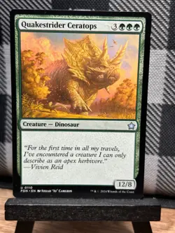 MTG TCG: Quakestrider Ceratops 110, Foundations - Image 1