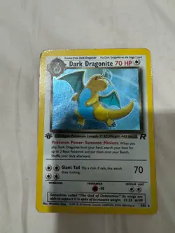 Pokemon Cards Dark Dragonite 5/82 1ST EDITION Team Rocket Holo Rare - Image 1