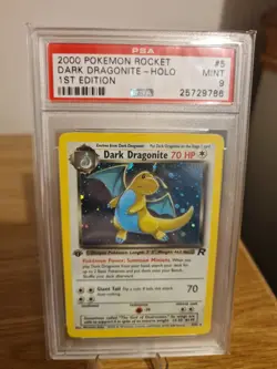 Pokemon Dark Dragonite Holo 1st Edition Team Rocket 5/82 PSA 9 MINT - Image 2