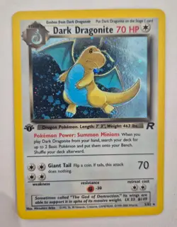 Dark Dragonite 5/82 - Holo 1st Edition - Team Rocket - Pokemon LP - NM - Image 3