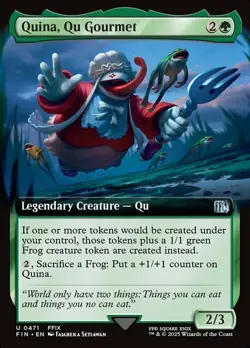 MTG Quina, Qu Gourmet - Foil - Extended Art, Light Play, English Final Fantasy - Image 1
