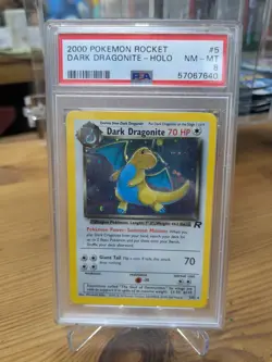 Pokemon TCG Dark Dragonite 5/82 Team Rocket Holo PSA 8 Near Mint - Mint - Image 1