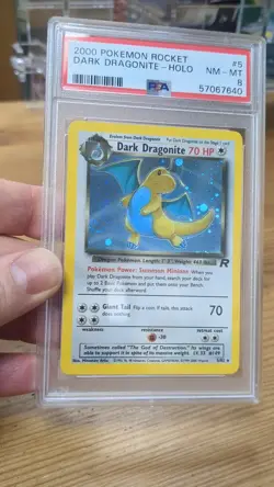Pokemon TCG Dark Dragonite 5/82 Team Rocket Holo PSA 8 Near Mint - Mint - Image 2