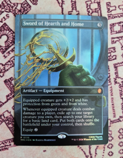 MTG Foil Sword of Hearth and Home Pizza Promo Teenage Mutant Ninja Turtles TMNT - Image 1