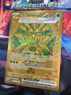 Pokemon TCG Teal Mask Ogerpon EX 177/131 Hyper Rare Gold Prismatic Evolutions NM - Image 2