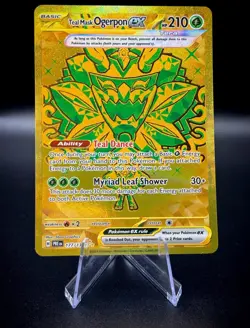 Pokemon TCG Sv: Prismatic Evolutions Teal Mask Ogerpon EX Gold 177/131 NM - Image 1