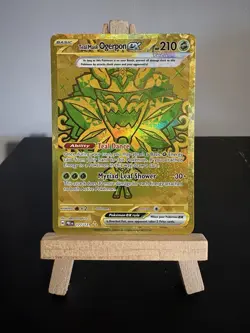 Pokemon TCG Teal Mask Ogerpon EX Prismatic Evolutions 177/131 Gold Hyper Rare - Image 1