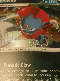 GALAXY SWIRL Pokemon Sword & Shield Weavile SWSH246 Black Star Promo Cosmos Holo - Image 1