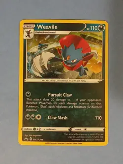 GALAXY SWIRL Pokemon Sword & Shield Weavile SWSH246 Black Star Promo Cosmos Holo - Image 2