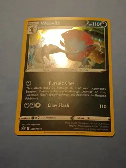 GALAXY SWIRL Pokemon Sword & Shield Weavile SWSH246 Black Star Promo Cosmos Holo - Image 3