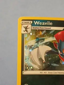GALAXY SWIRL Pokemon Sword & Shield Weavile SWSH246 Black Star Promo Cosmos Holo - Image 4