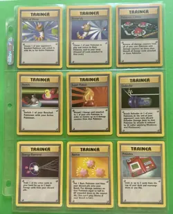 Pokemon Base Set Trainer Lot Gust of Wind Scoop Up Pokemon Center NM WOTC 1999 - Image 1