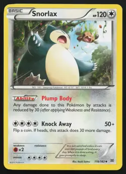 Pokemon Snorlax 118/162 XY - BREAKthrough Non-Holo (LP - HP) - Image 1