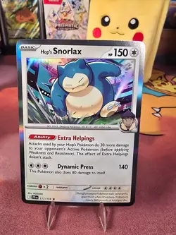 Hop’s Snorlax 117/159 Holo Promo NM Journey Together Pokemon TCG 2025 😴✨ - Image 1