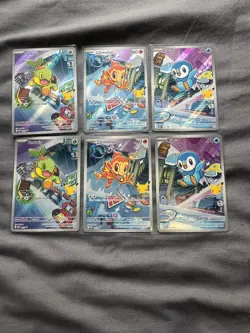 Pokemon 2026 First Partner Illustration Collection Series 1 IR Promos Set 40-42 - Image 1