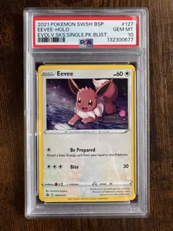 Pokemon Eevee SWSH127 Evolving Skies Blister Promo PSA 10 - Image 3