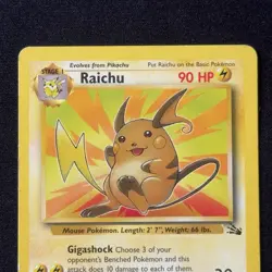 Raichu 29/62 Rare Fossil Unlimited Pokemon TCG WOTC 1999 Vintage English - Image 3