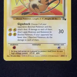 Raichu 29/62 Rare Fossil Unlimited Pokemon TCG WOTC 1999 Vintage English - Image 4