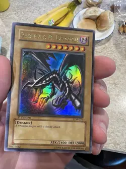 1ST EDITION 2002 LOB-070 Red-Eyes Black Dragon Ultra Rare Yugioh ENGLISH - Image 3