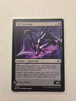 Fell Gravship - Edge of Eternities - NM - MTG Magic - Uncommon - Spacecraft - Image 1