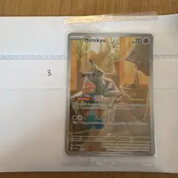 Mimikyu SVP 075 New & Sealed Promo Pokemon Card Paldean Fates - Image 1