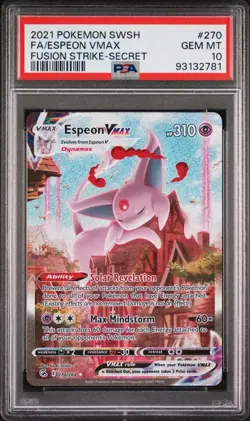Pokemon Espeon VMAX Alternative Art Fusion Strike Card 270/264 PSA 10 Gem Mint💎 - Image 1