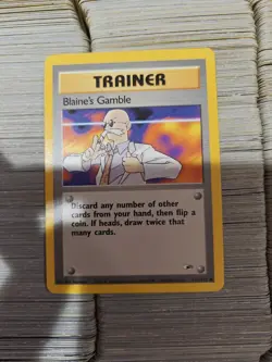 BLAINE’S GAMBLE 121/132 - Gym Heroes - VINTAGE WOTC Pokemon Card - NM - Image 1