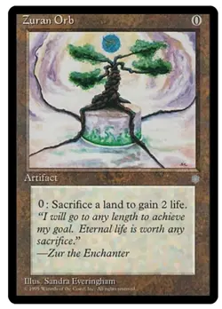 MTG Zuran Orb Ice Age Regular Vintage- HEAVY PLAY/HP -Magic The Gathering - Image 1