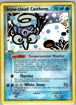 Snow-cloud Castform 25/101 Non Holo Hidden Legends - Pokemon Card - NM - Image 1