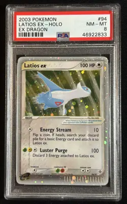 PSA 8 Latios ex EX Dragon 94/97 Holo Pokemon Card - Image 1