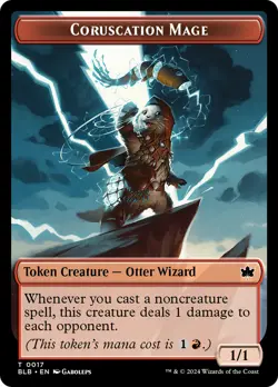 Coruscation Mage Token [Bloomburrow Tokens] Lightly Played - Image 1