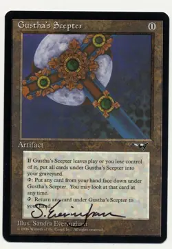 MTG Artist Proof Gustha's Scepter Magic The Gathering Signed Reserved List - Image 1