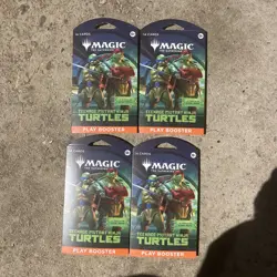 MTG TMNT Play Booster Sleeved Packs Lot of 4 Factory Sealed Turtles x Magic - Image 1